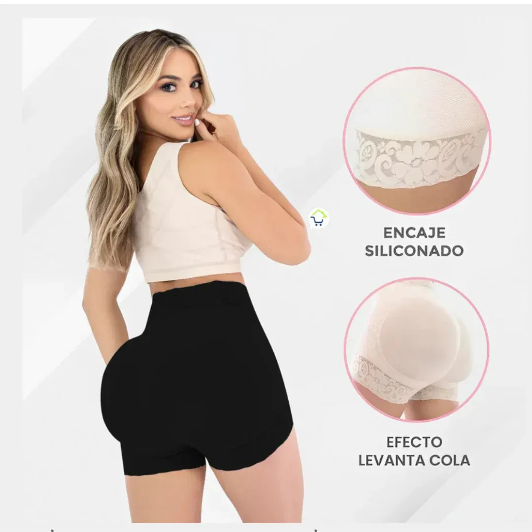 Panty de Compresión Curvella®: Levanta Cola Tipo Short Cachetero