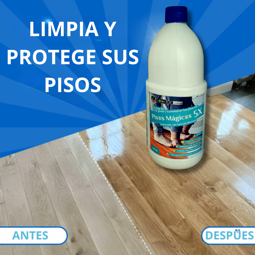 Pisos Magicos 5x - Formula Desengrasante y de Proteccion para todo tipo de pisos.