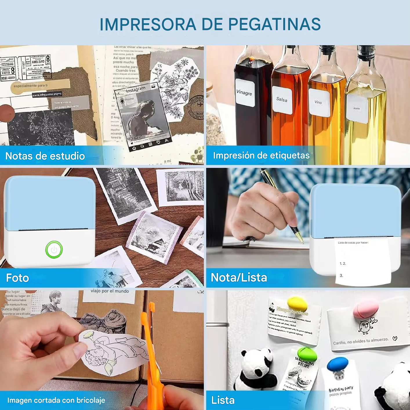 Memu® Mini Impresora Portatil Fotos Y Notas