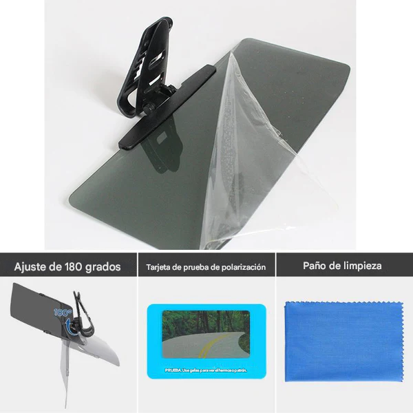 Parasol para coche con protección antideslumbrante polarizada