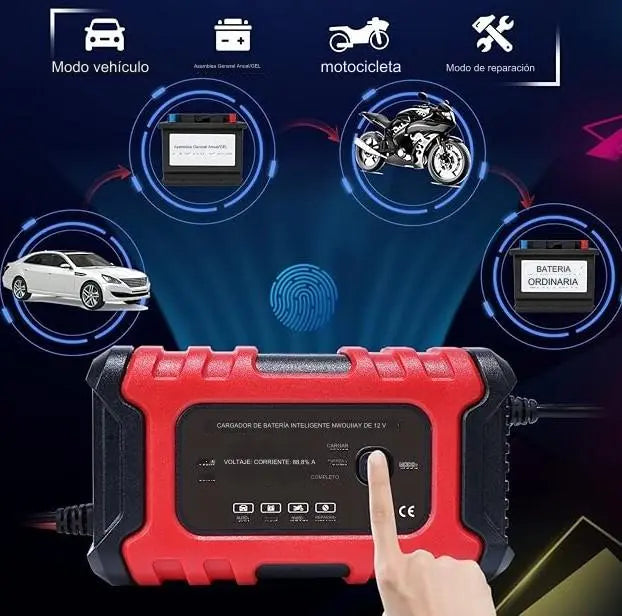 Cargador Industrial Para Baterías de Carro Y Moto