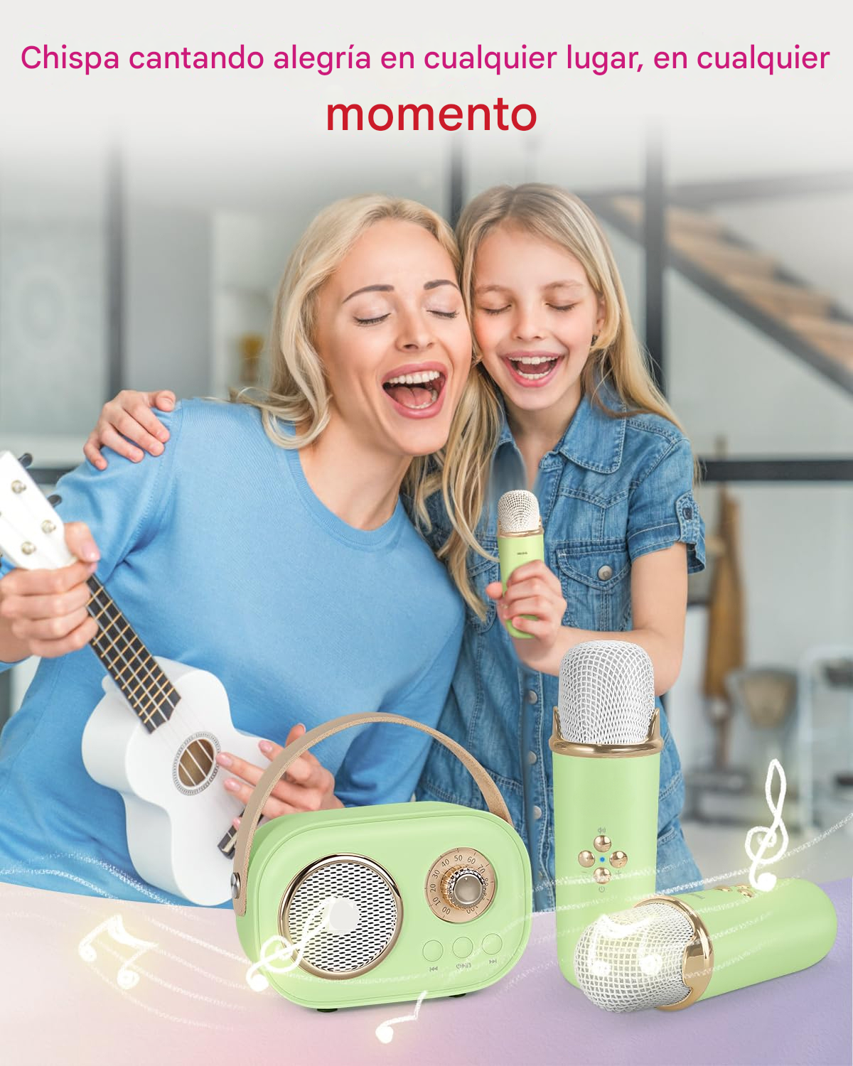 Juego de karaoke portátil para niños