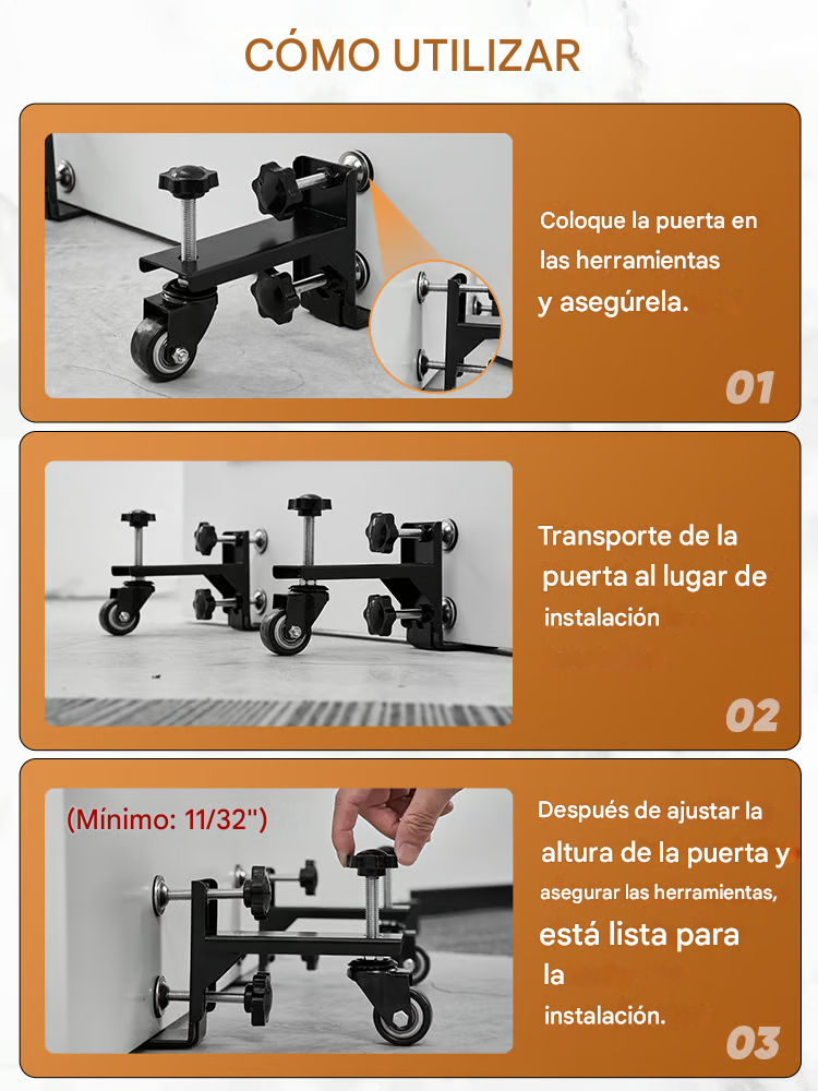 Kit de Instalación de Puertas en Acero Inoxodable