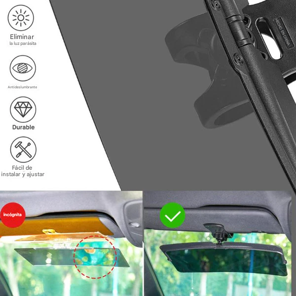 Parasol para coche con protección antideslumbrante polarizada