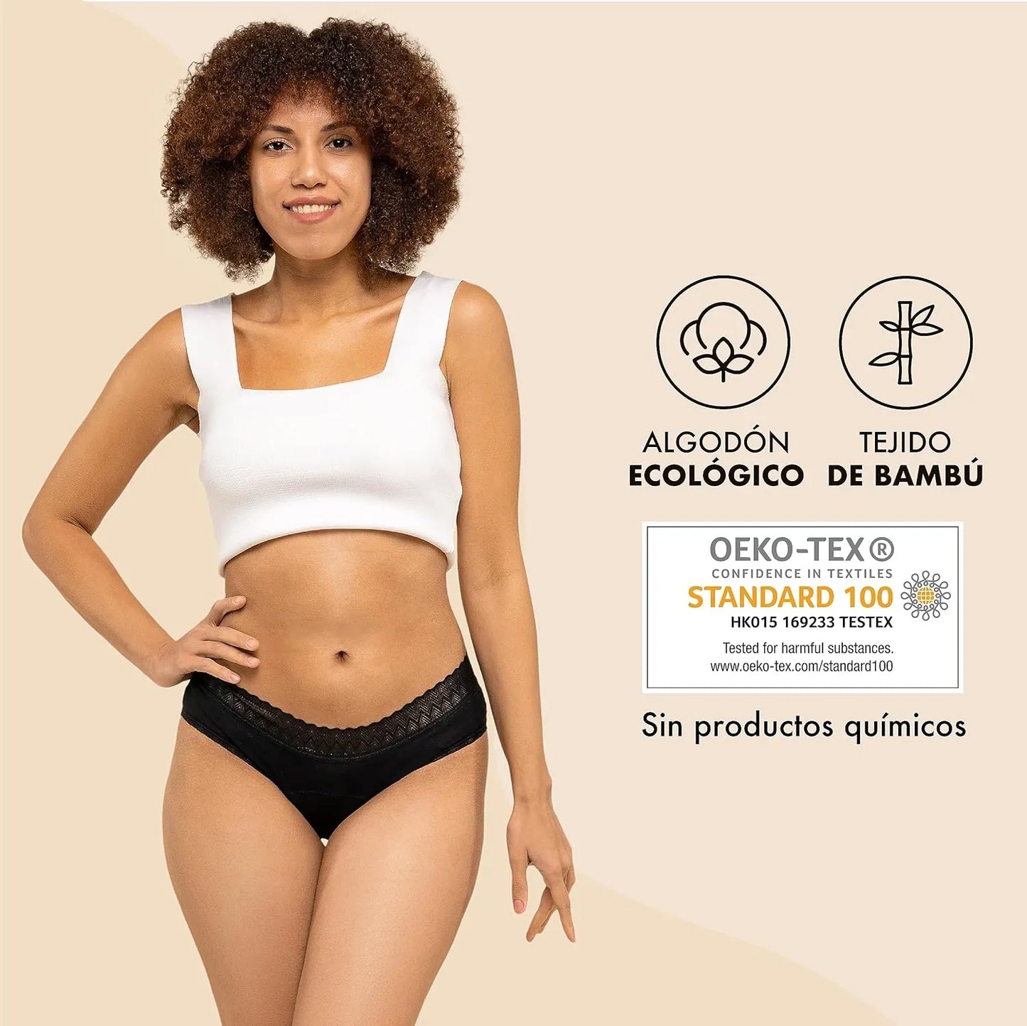 Bragas a prueba de fugas de cintura alta