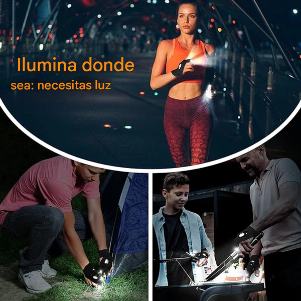 Guantes Impermeables con Linterna LED