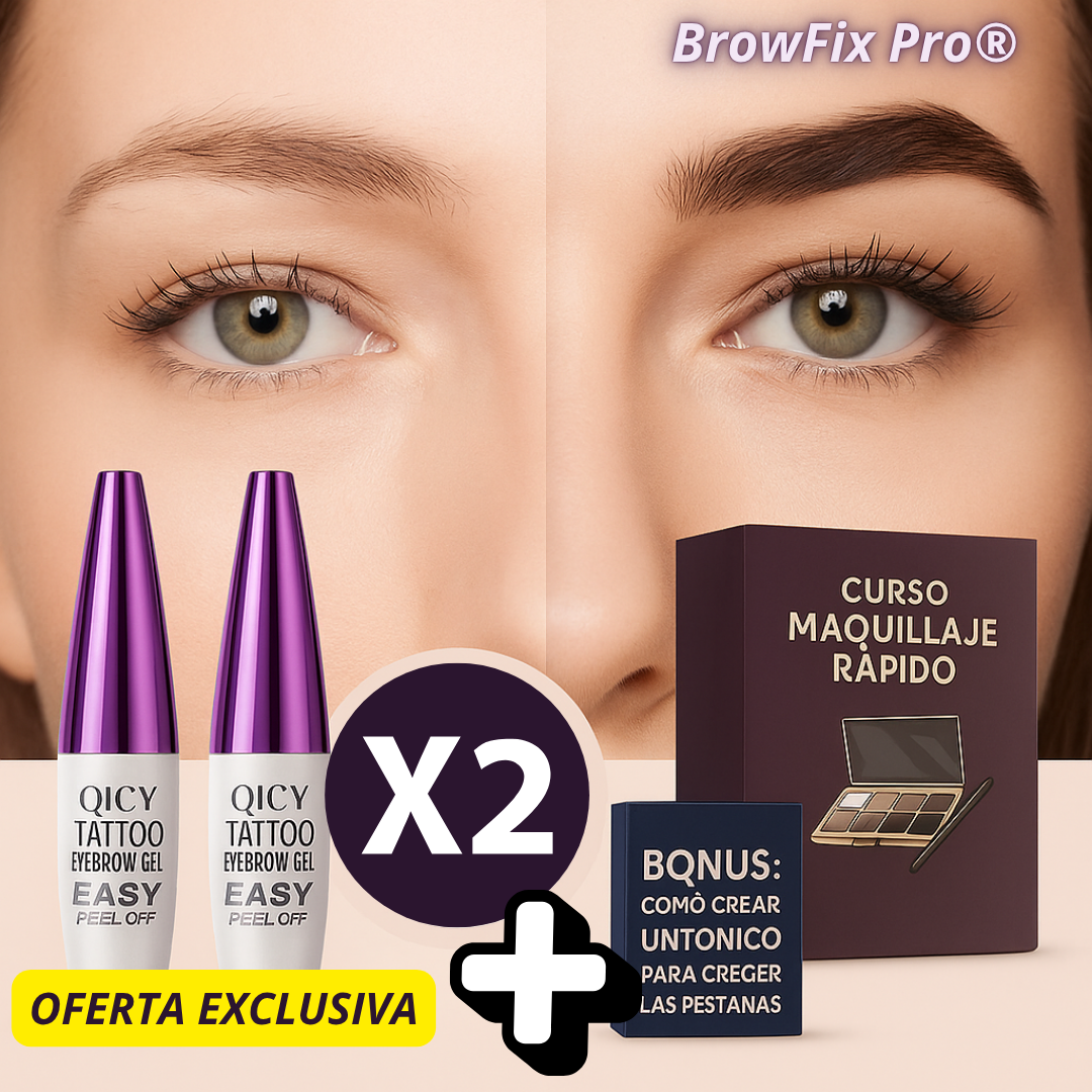 ¡SUPER OFERTA BrowFix Pro®!: Cejas definidas, Doble impacto. (x2 Frascos)