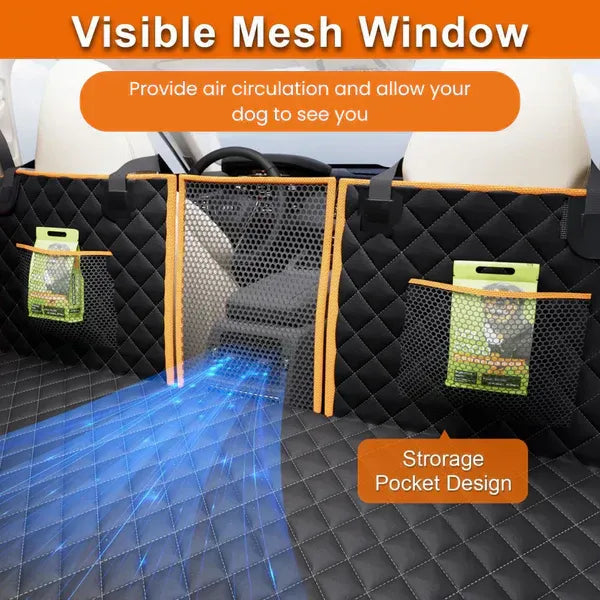 Protector de asiento de carro para perros con base dura