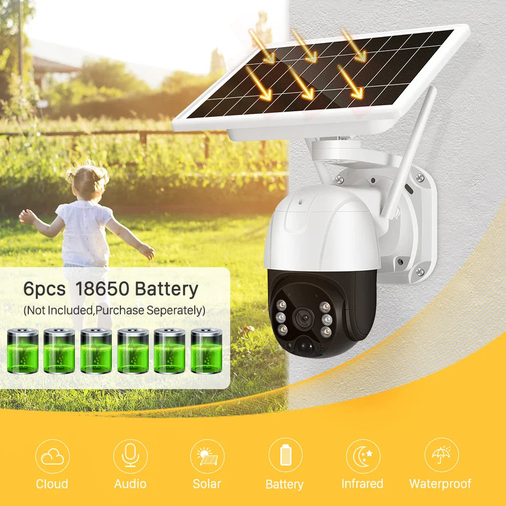 Cámara Exterior Solar Ip Wifi 1080 Profesional HD