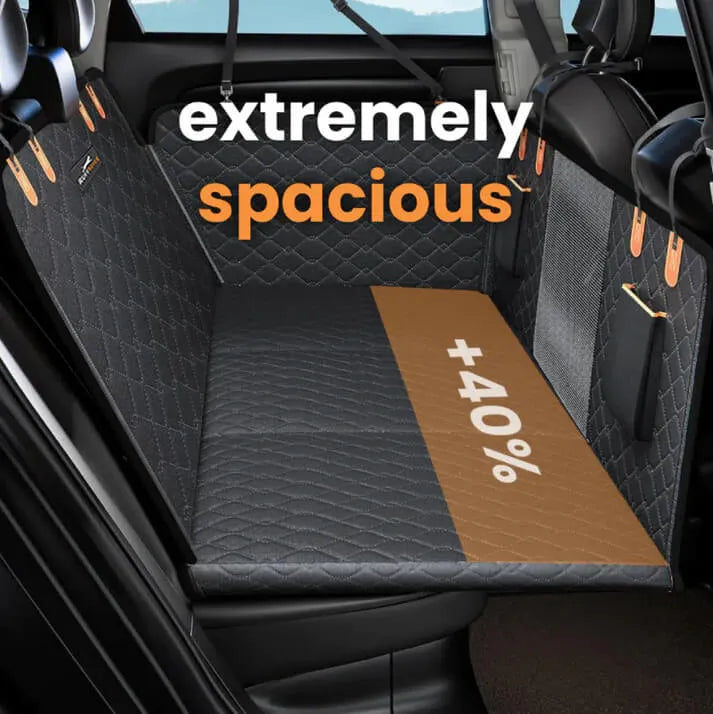 Protector de asiento de carro para perros con base dura