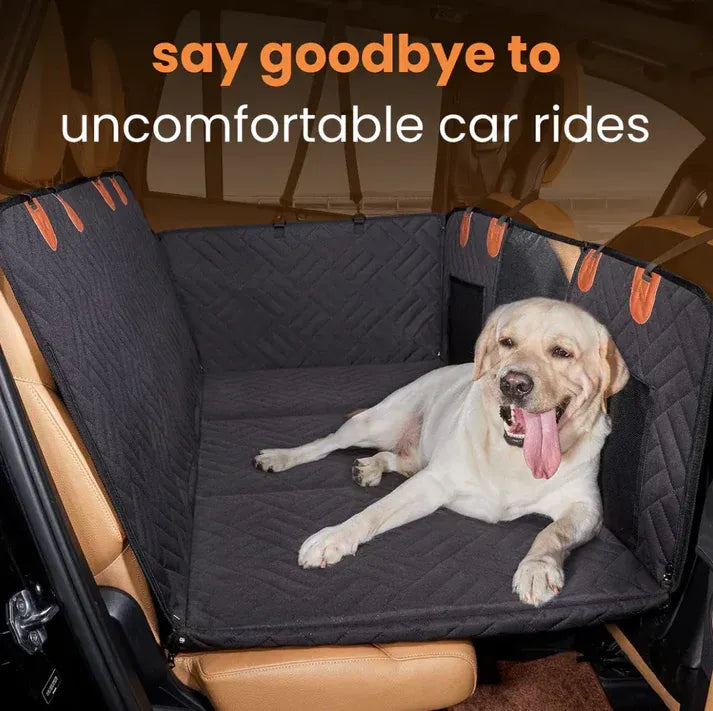 Protector de asiento de carro para perros con base dura