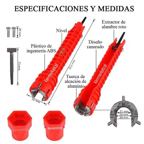 Llave 8 En 1 Multifuncion Para Griferia
