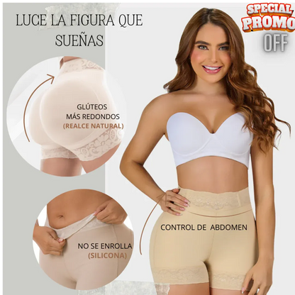 Panty de Compresión Curvella®: Levanta Cola Tipo Short Cachetero