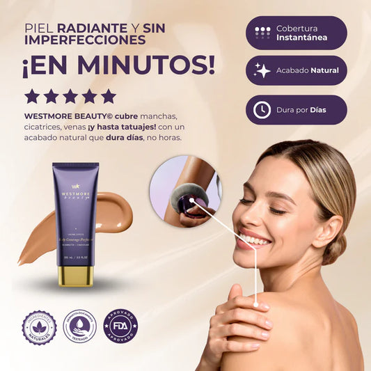 Base corporal Evana® - Cubre todo en solo 60 segundos.