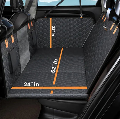 Protector de asiento de carro para perros con base dura