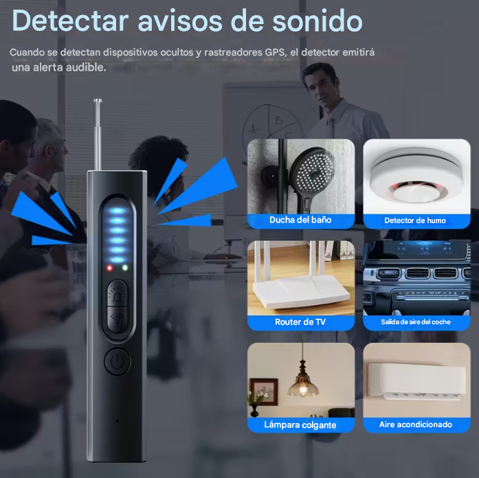 Privex® El detector antiespía que revela si te están vigilando en solo 10 segundos.